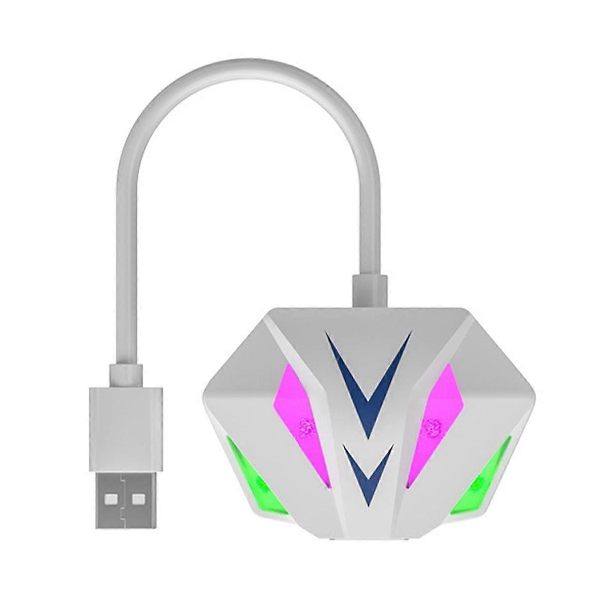 USB to RJ45 Ethernet Adapter Network Card 10/100/1000Mbps RGB Lighting Effect for PC Computer Lapto