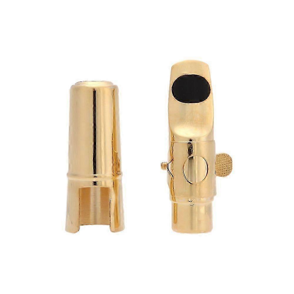 Bec de saxophone soprano jazz 5C en métal, coussinets et boucle plaquée or