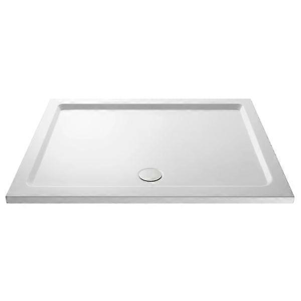 Nuie Pearlstone Rectangular Shower Tray - White
