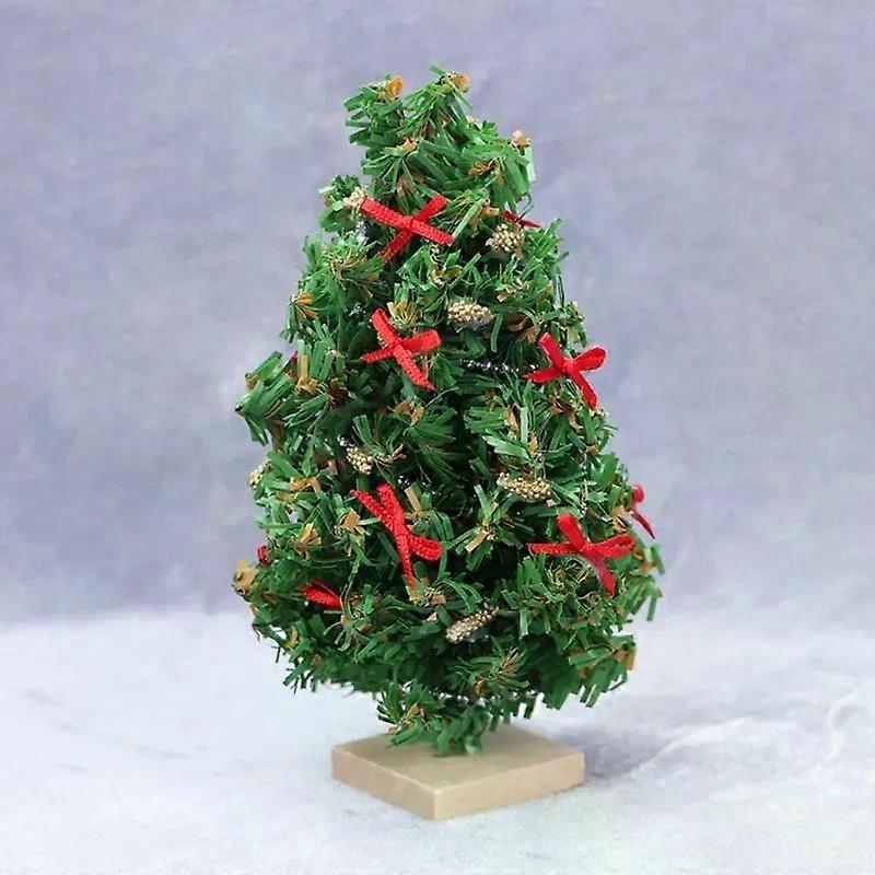 Miniature Accessories Mini Christmas Tree Simulation Xmas Tree Model for Doll House Decoration