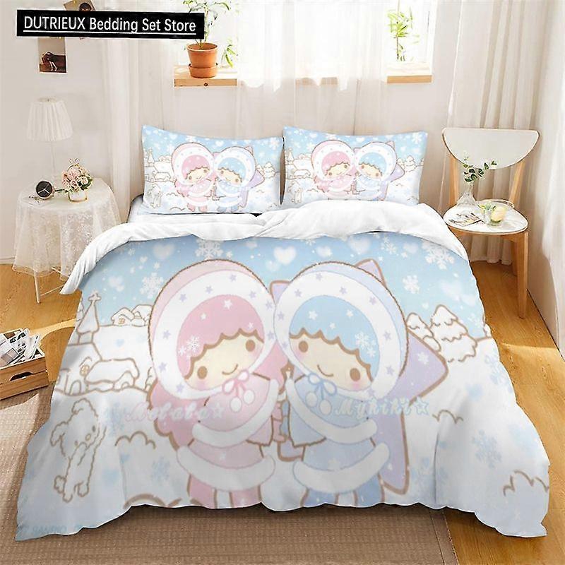 v860 Prześcieradła Poszwa na kołdrę Kurome Love Rainbow Zestaw pościeli Dekoracja pokoju dziecięcego Pojedyncze podwójne łóżko Prezent świąteczny 3-częściowy zestaw pościeli (1 kołdra