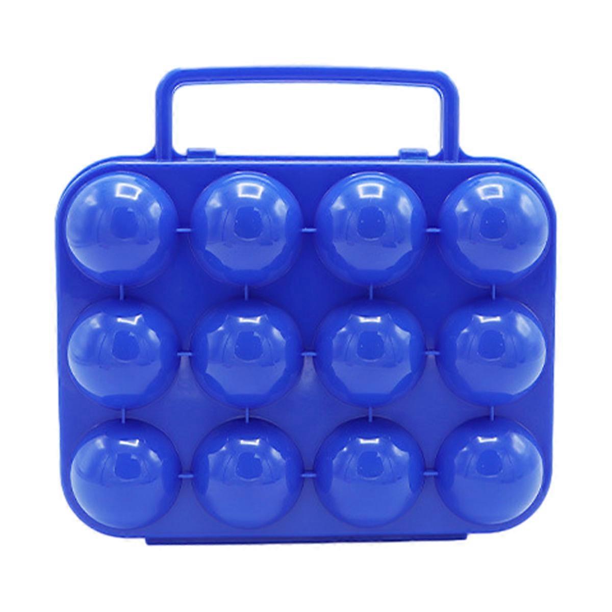 12-grid shockproof egg box-blue