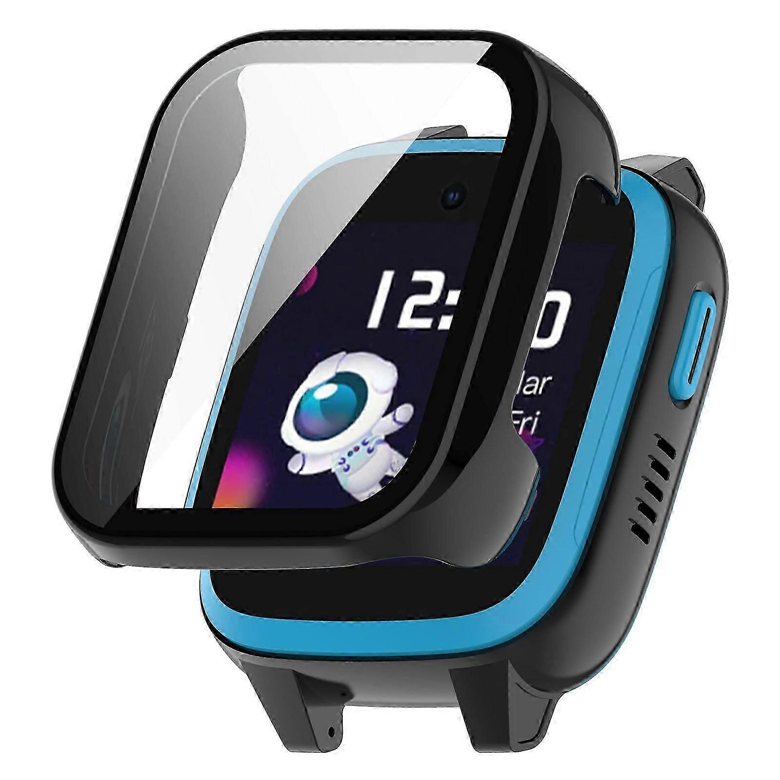 For Xplora XGO3 Hard PC Watch Case Overall Protective Cover with HD Tempered Glass Film