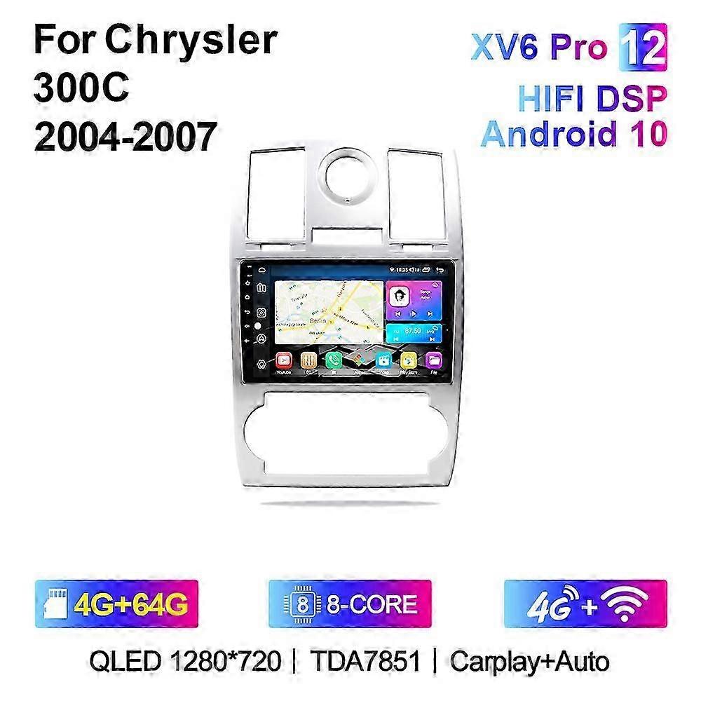 XIMA XV6 Pro 8 Core 2 Din Android 10 Autoradio Caplay Car Radio Multimedia Player For Chrysler Aspen 300C 2004-2008 Stereo gps