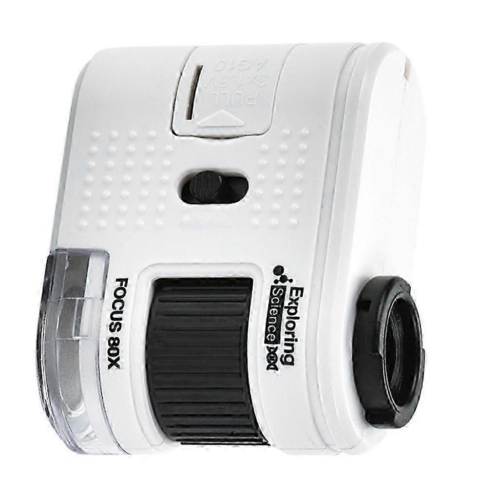 WXHPocket Microscope with LED Lighting Easy Carry Microscope ABS Small Microscope