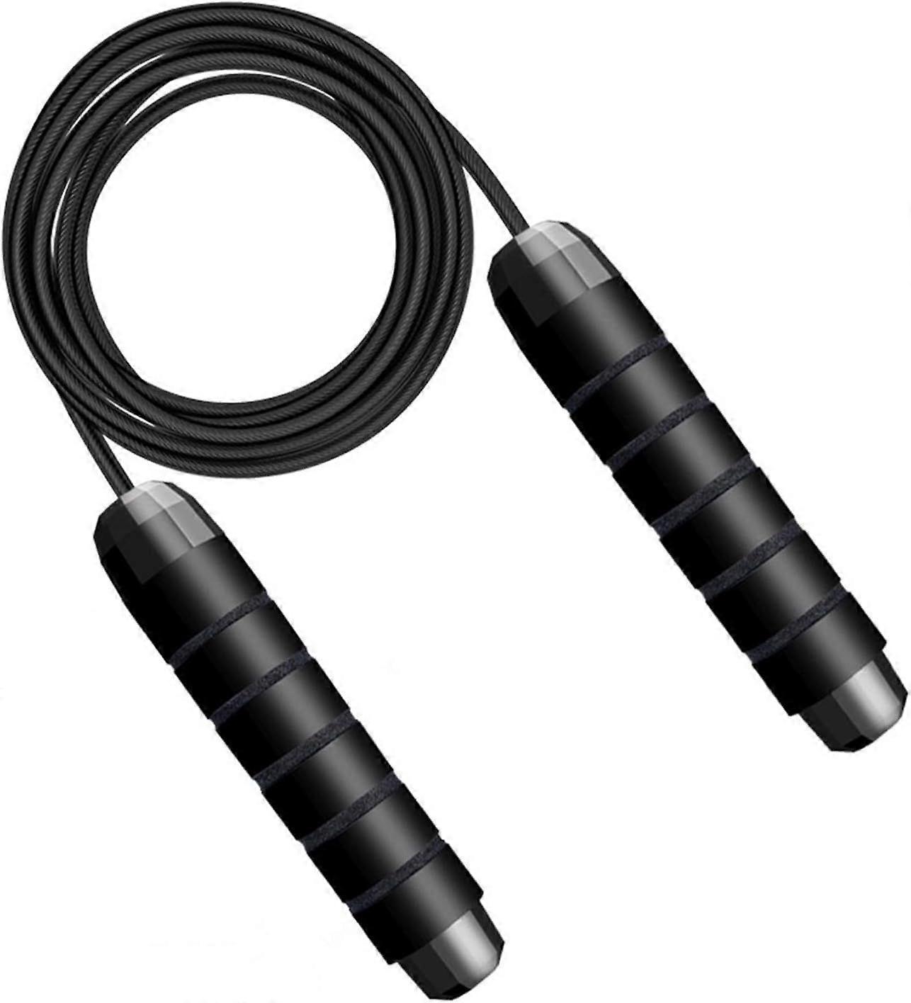 Adjustable Jump Rope with Non-Slip Foam Handles and Steel Ball for Cardio Workouts Suitable for Men and Women