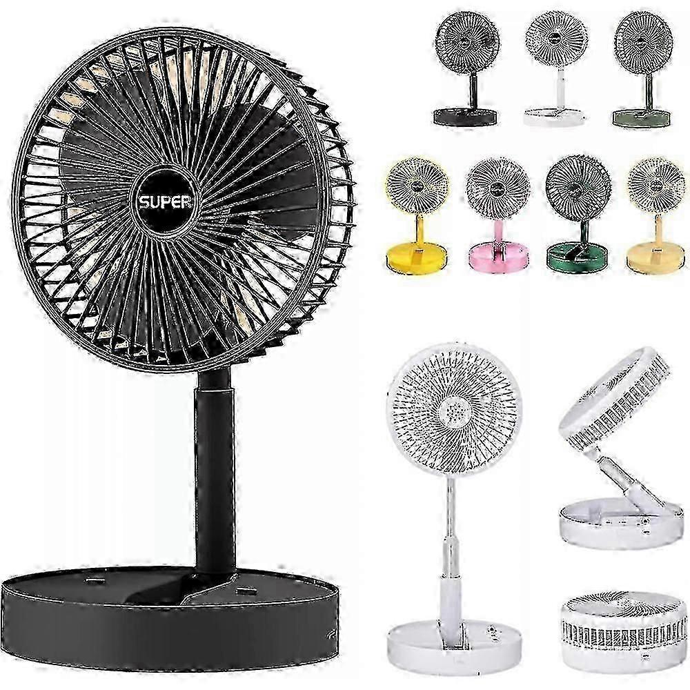 Telescopic Folding Fan - 2024 New Portable USB Rechargeable Collapsible Desk Fan 360 Degree Rotation Cooler for Home