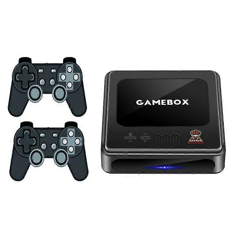 GD10 128G Built-in 40000+ Games Set-Top Box Dual System 3D Home 4K HD TV Game Console Box US Plug (Black)