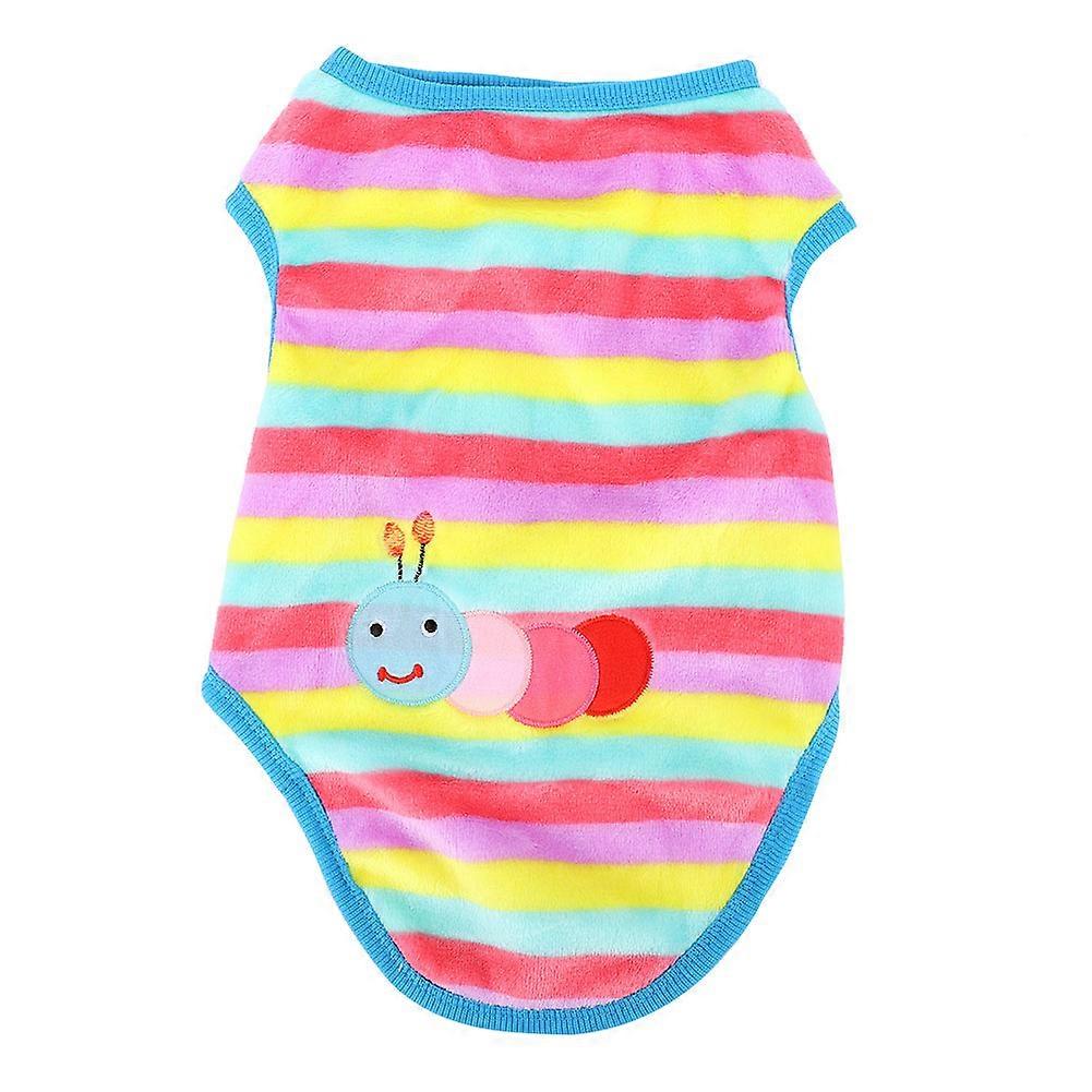 Rainbow Cartoon Pattern Sweater: Warm Winter Coat for Dogs and Cats