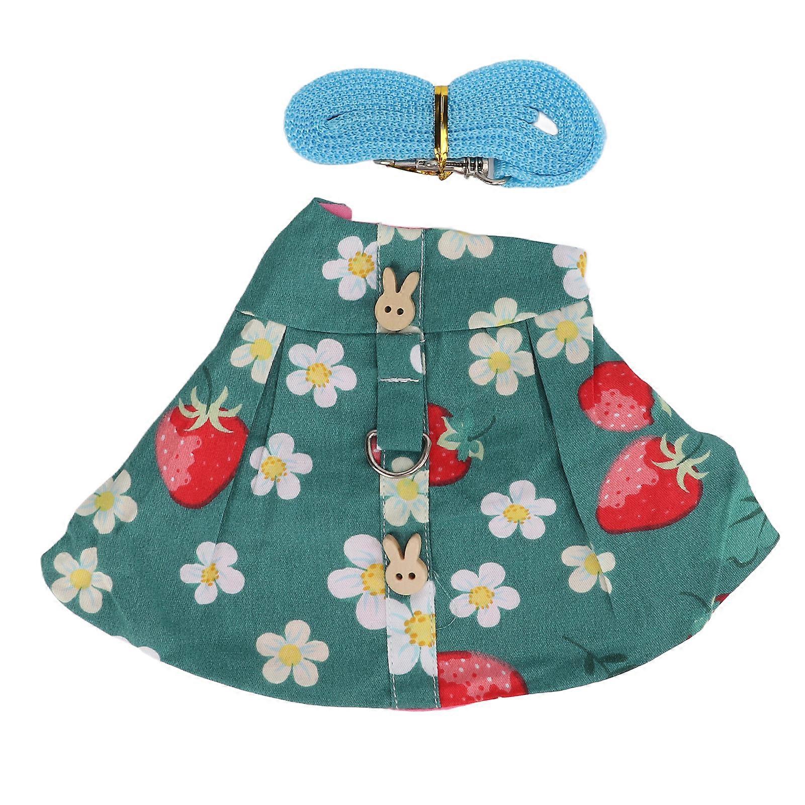 Rabbit Vest Harness and Leash Set Adjustable Bunny Harness Leash for Ferret Guinea Pig HamsterS