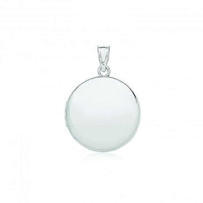 Acotis Silver Locket Plain Round G61135