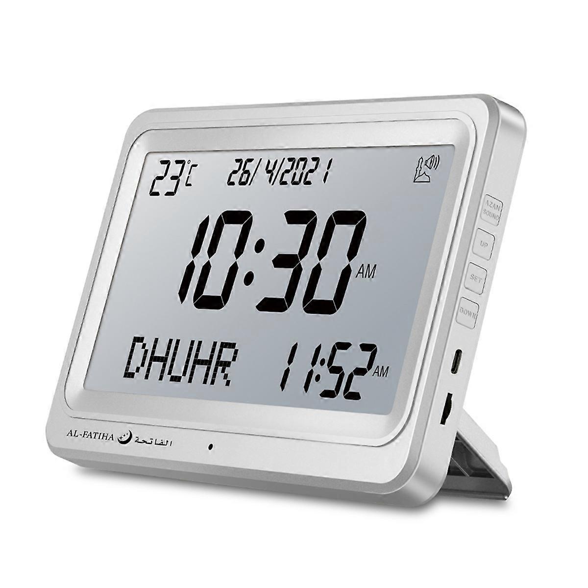 Azan Clock Automatic Worldwide Digital 8 Azan Prayer Sounds Islamic Wall and Desk Clock