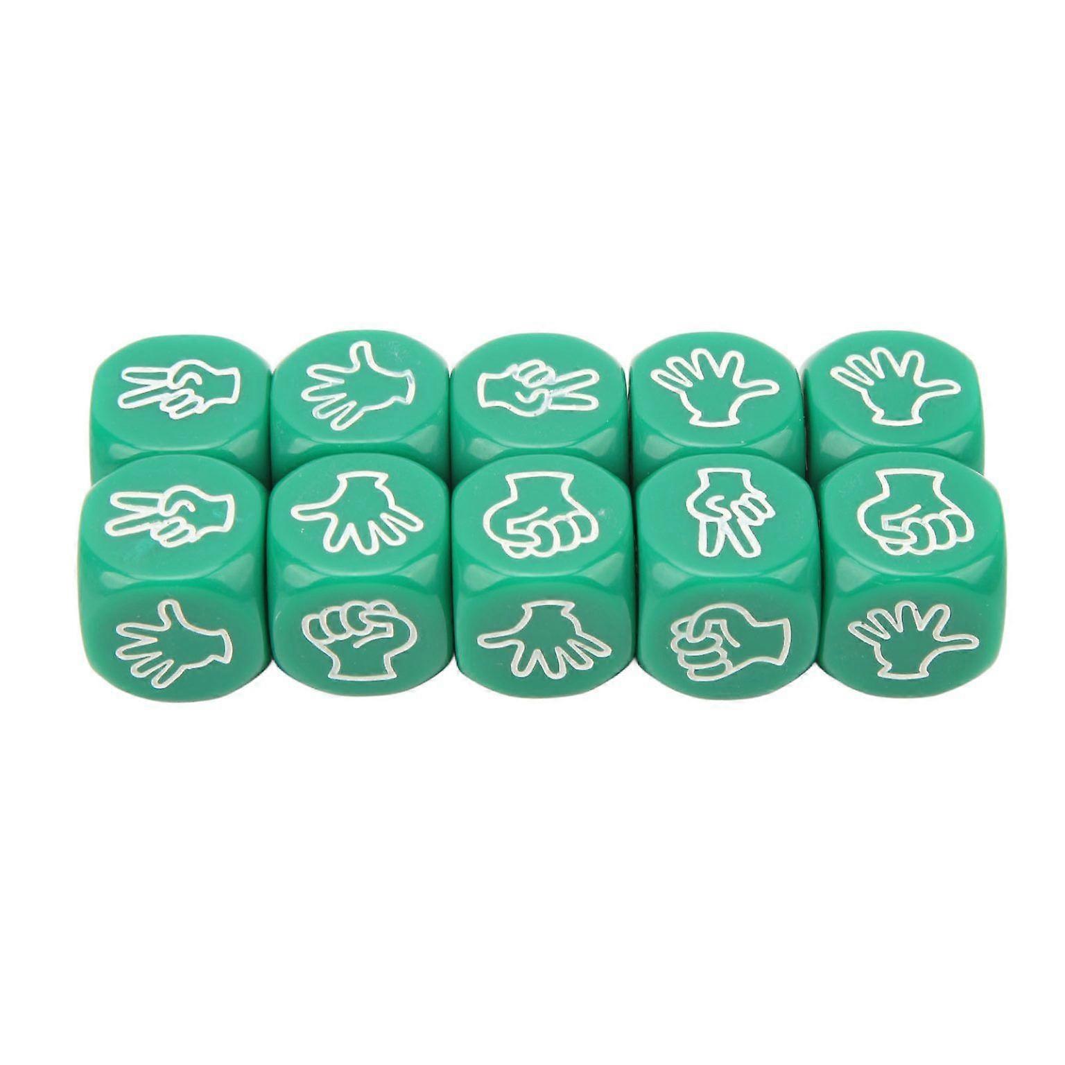 10-Piece 6-Sided Plastic Dice Set for Figure Guessing Game