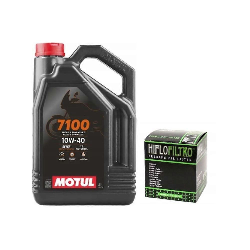 Motul Oil + oil filter 7100 10w40 4l, Hiflo Hf138 4t Ma2 Gsxr Gsf Dl Sv Gs OM710010W404LHF138
