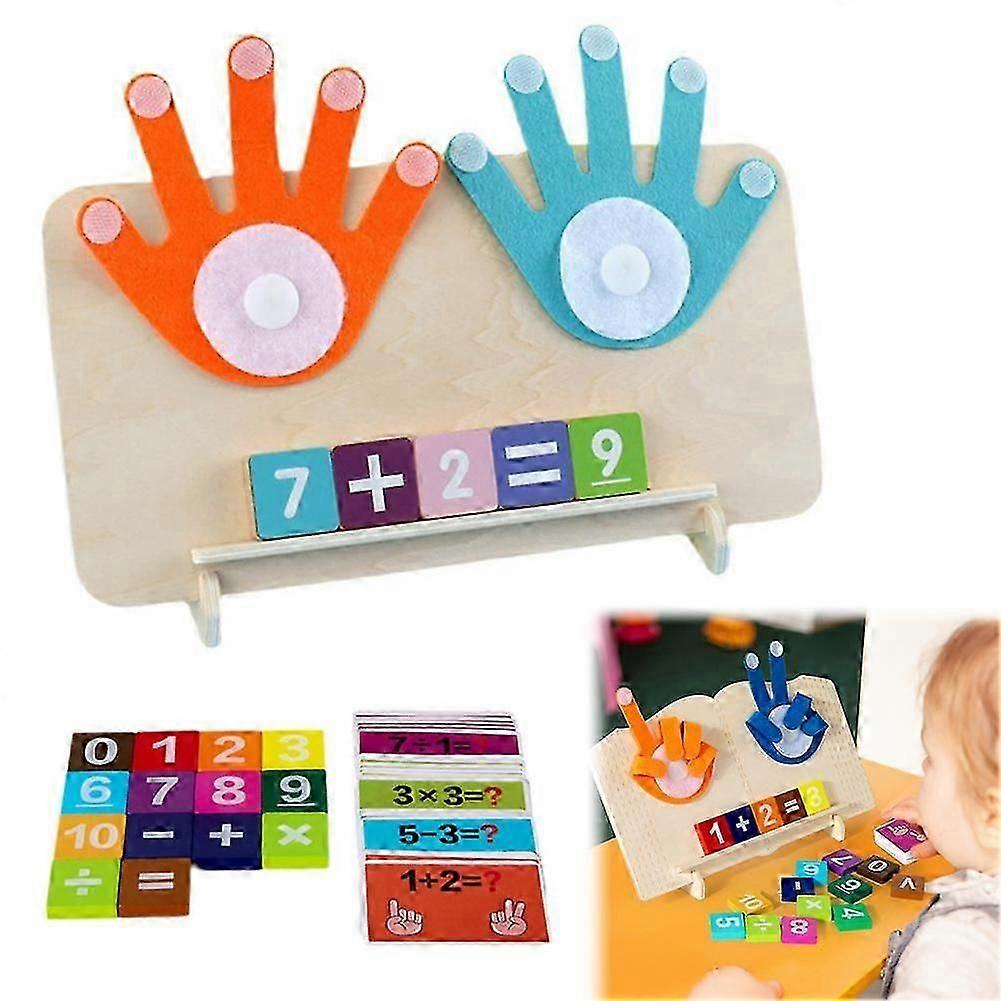 Early Child Finger Number Counting Toy Colorful Math Teaching Aids for Aged 1-3