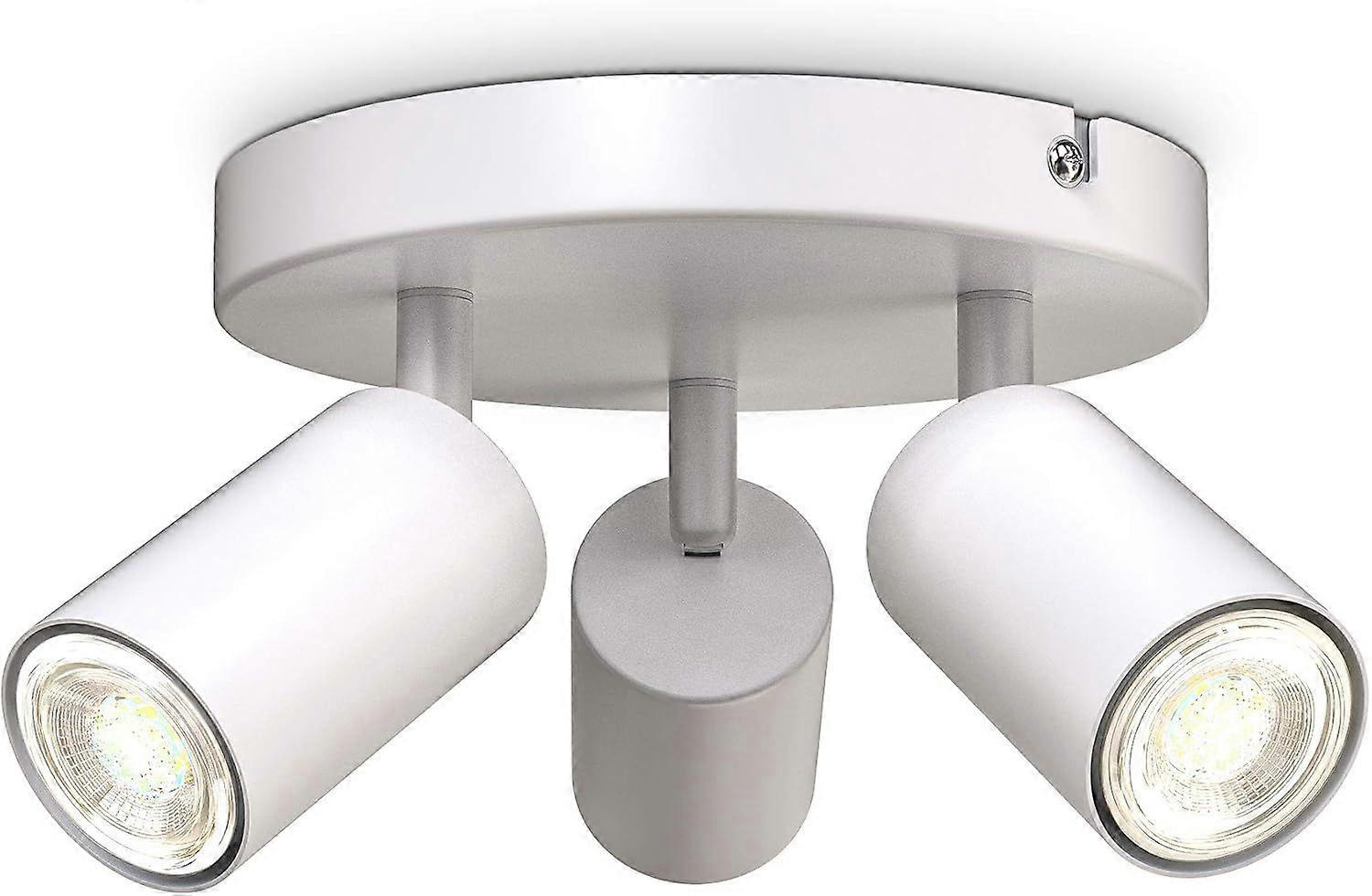 Plafonnier LED 3 Ampoules I Spot I Pivotant I Rotatif I Blanc I Ampoule Non Incluse