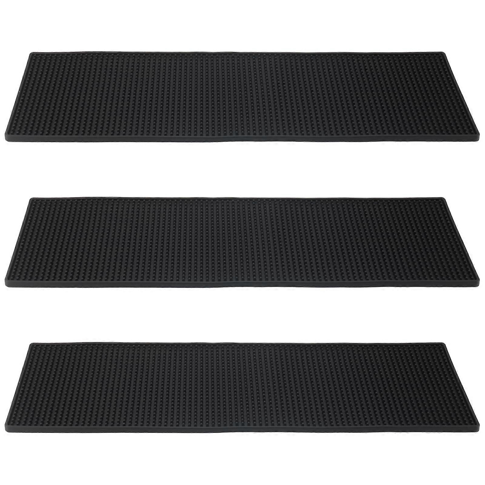 3 PCS Non-Slip Rubber Bar Mats for Bars and Home Kitchen 8 x 24 Inch