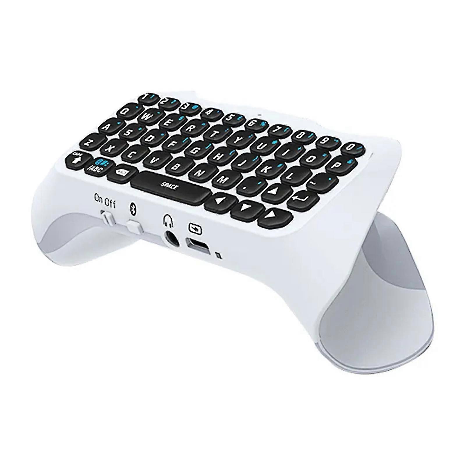 Wireless Keyboard Controller Bluetooth-compatible Controller Chat Pad Keypad Gamepad Mount with Built-in Speaker for PS5 QWERTY