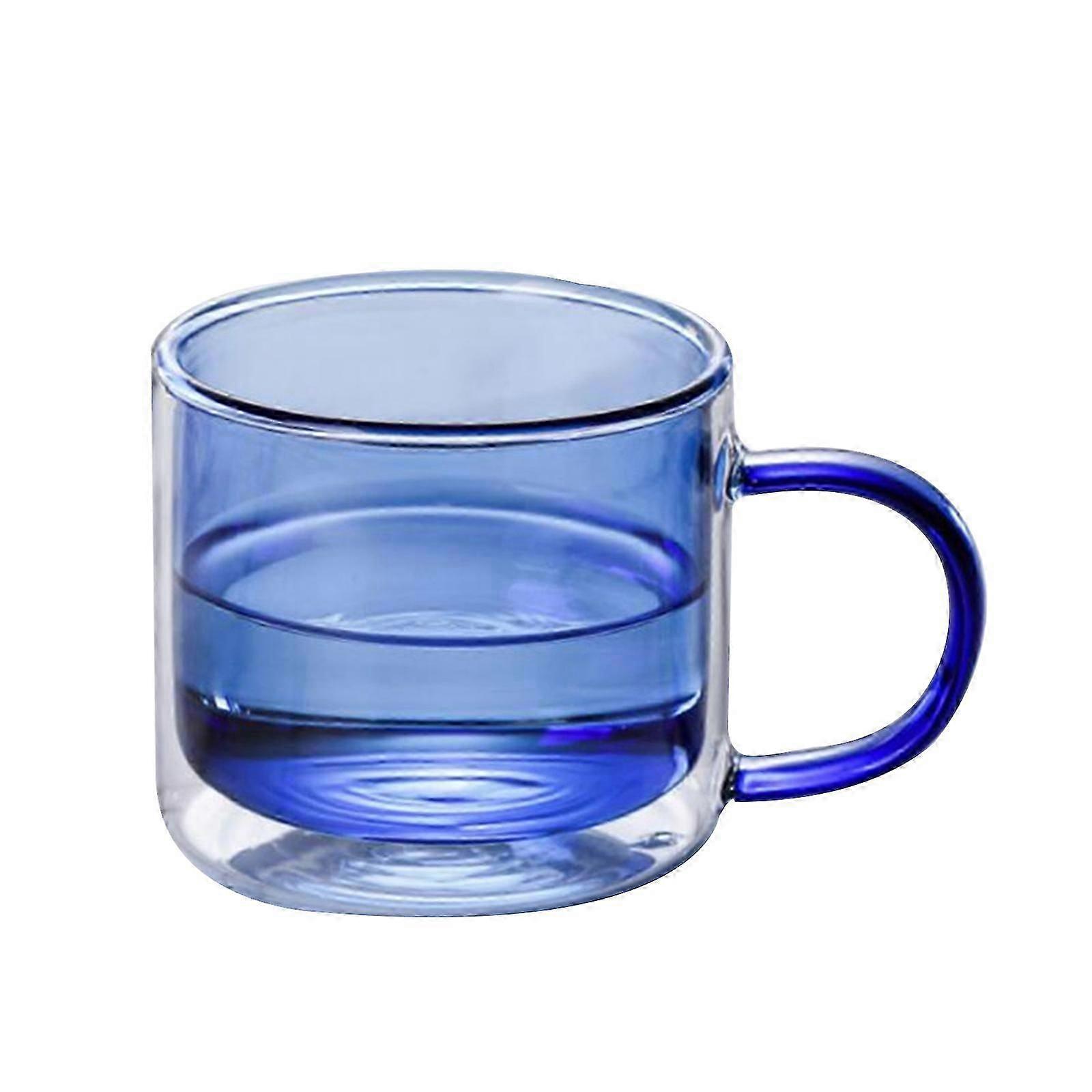 Promotion Tasse d’eau en verre à double paroi Verres isolés Tasses colorées de 250 ml
