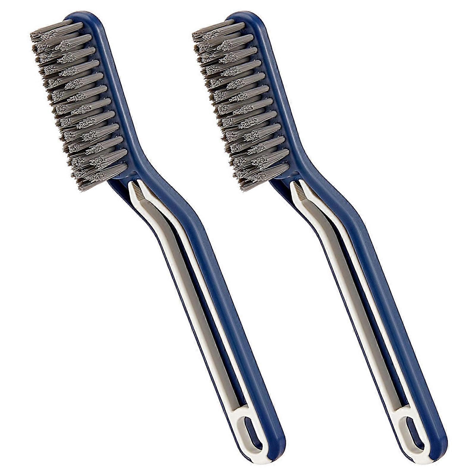 2 in 1 Sink Crevice Brush with Clip Easily Remove the Dirt Brush Kit for Wall Tiles Rails Window Frames