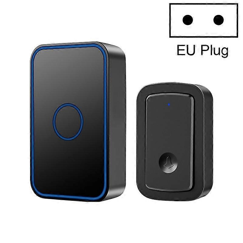 CACAZI A19 1 For 1 Wireless Music Doorbell without Battery, Plug:EU Plug