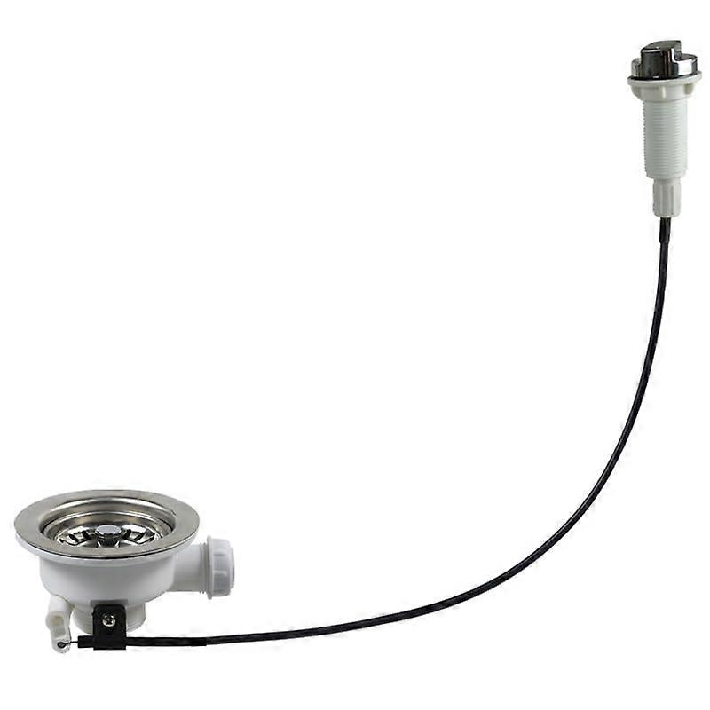 Stainless Steel Cable Control Sink Strainer XK256C017 Kitchen Drain Assembly Compatible with Standard Sink Sizes