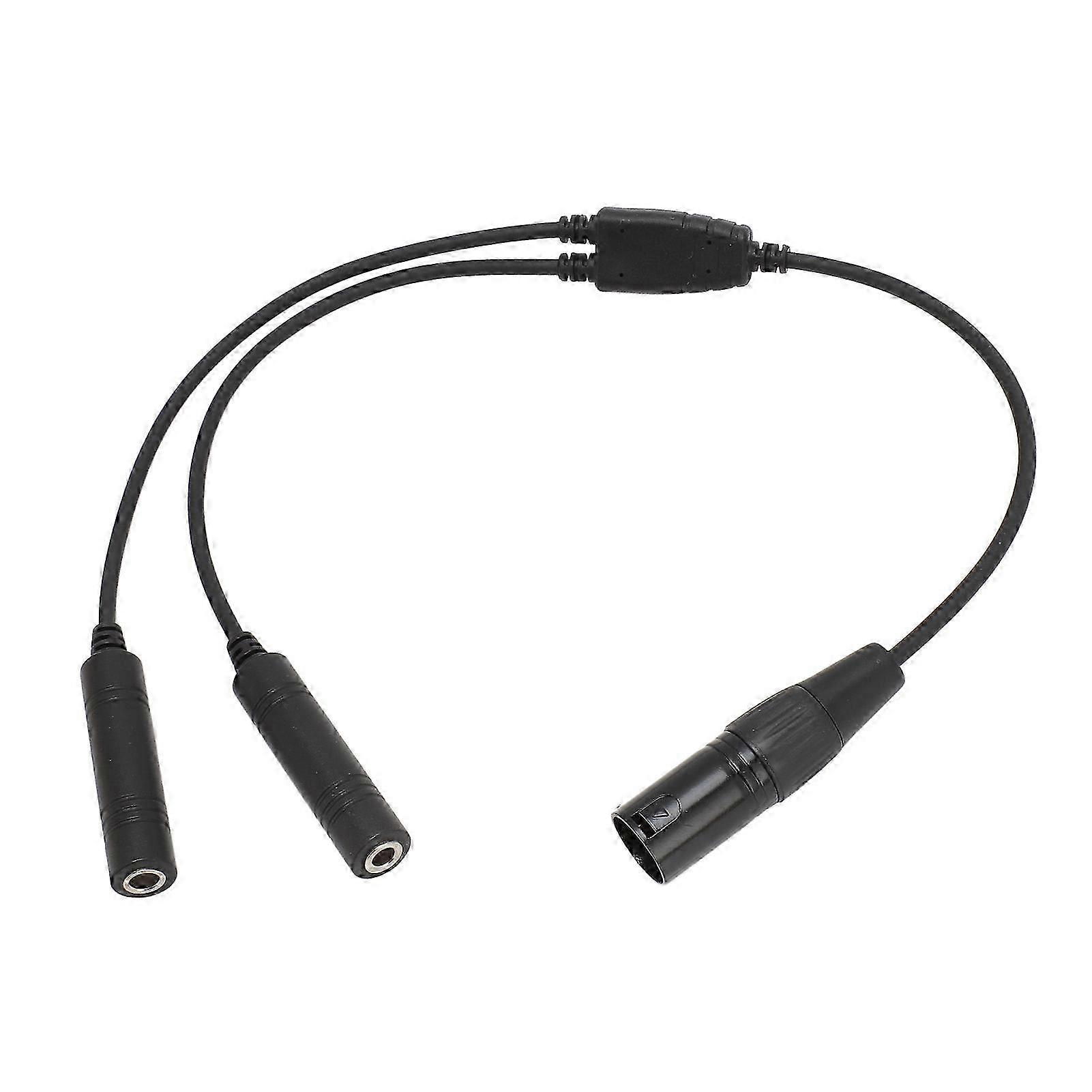 プロフェッショナル GA アビエーション ヘッドセット アダプター、デュアル プラグ 5 ピン XLR 付き ほとんどの航空ヘッドフォンに適合