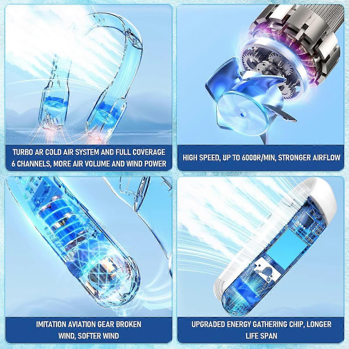 Portable Hands Free Bladeless Fan (Black)