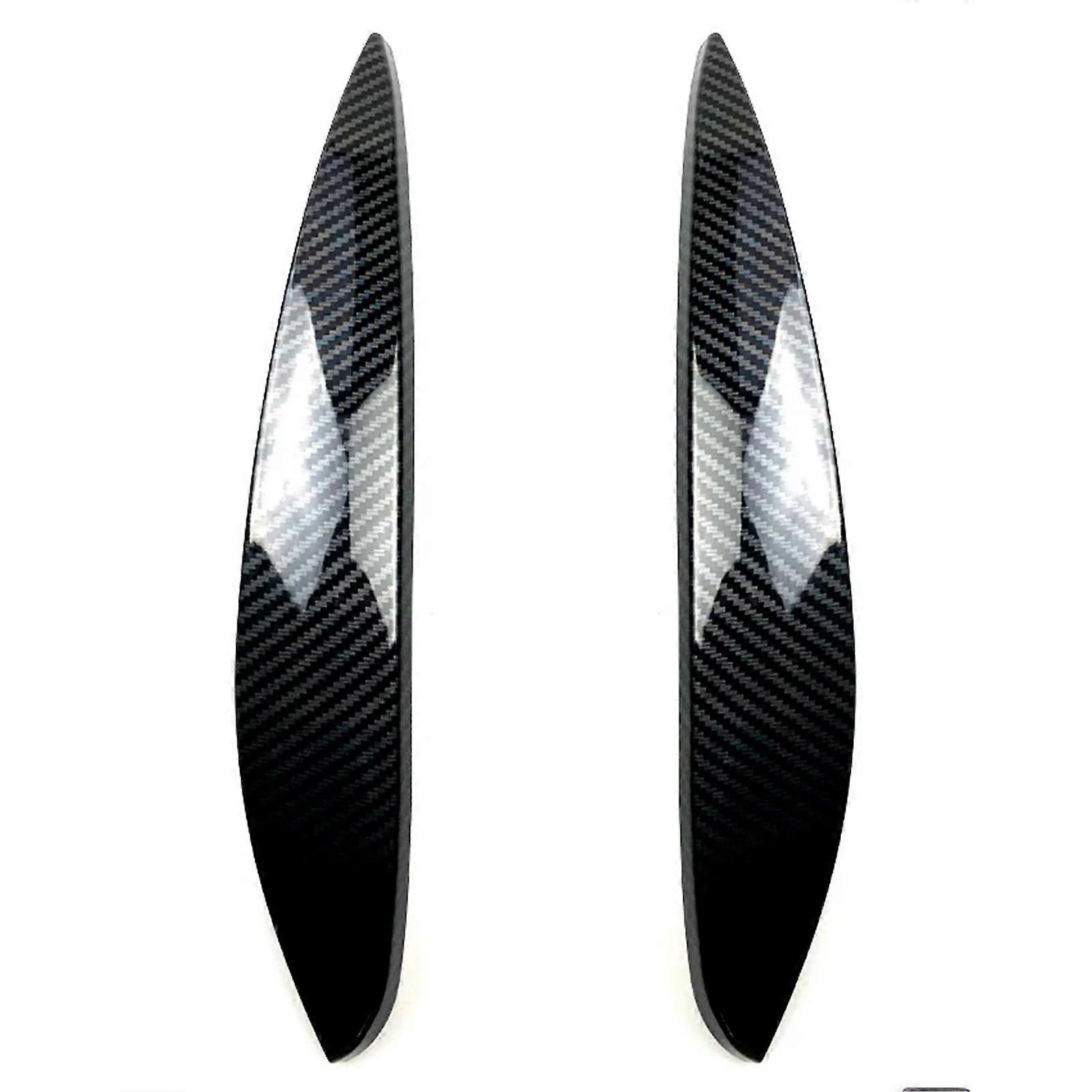 Carbon Fiber Look Headlight Eyelids Eyebrows Compatible with Mercedes Smart 2014 Car Sticker