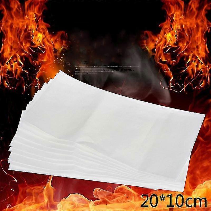 10pcs 20*10cm Fire Paper Flash Flame Paper Fire Paper Magic Props Effect Shock-HAOY