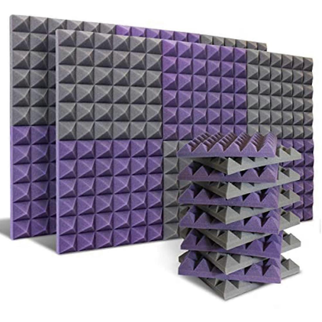24 Pack Acoustic Panels,Sound Proof Foam Panels,Studio Soundproofing Wedges,Wall Reduce Noise Foam,f