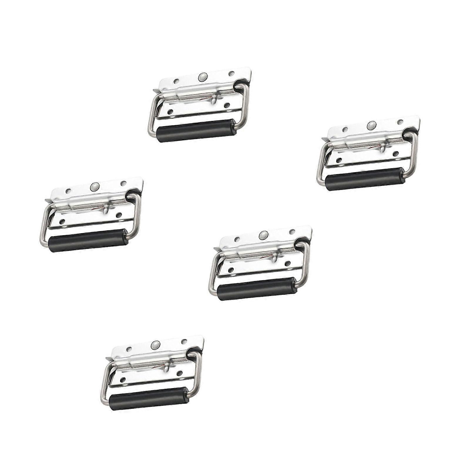 Folding Handles 5-Pack Spring-Loaded Rust-Resistant Metal Handles Comfortable Grip For Suitcases And Doors