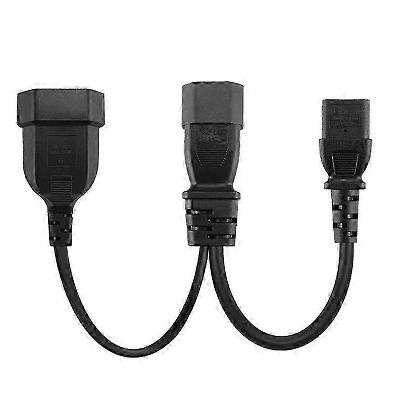 Y-Typ-Splitter-Netzkabel, IEC320 3-polig C14 auf Stecker C13 + 2-Loch EU 4,0 mm Buchse AC-Netzkabel
