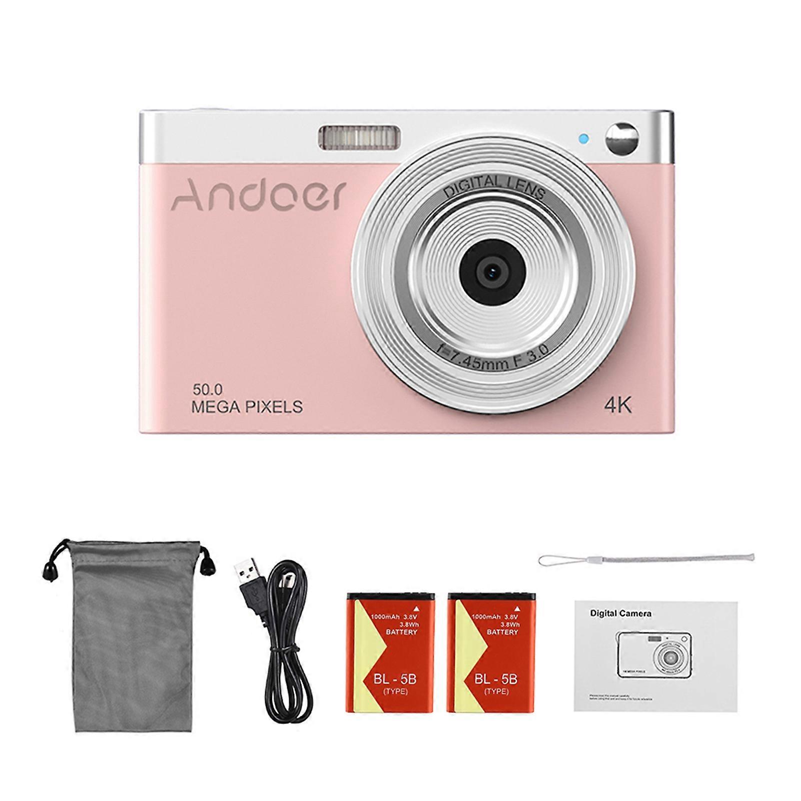 Kids Digital Camera 4K 50MP HD Digital Camera 16X Digital Zoom 2.88in IPS Display Auto Focus Compact Digital Camera