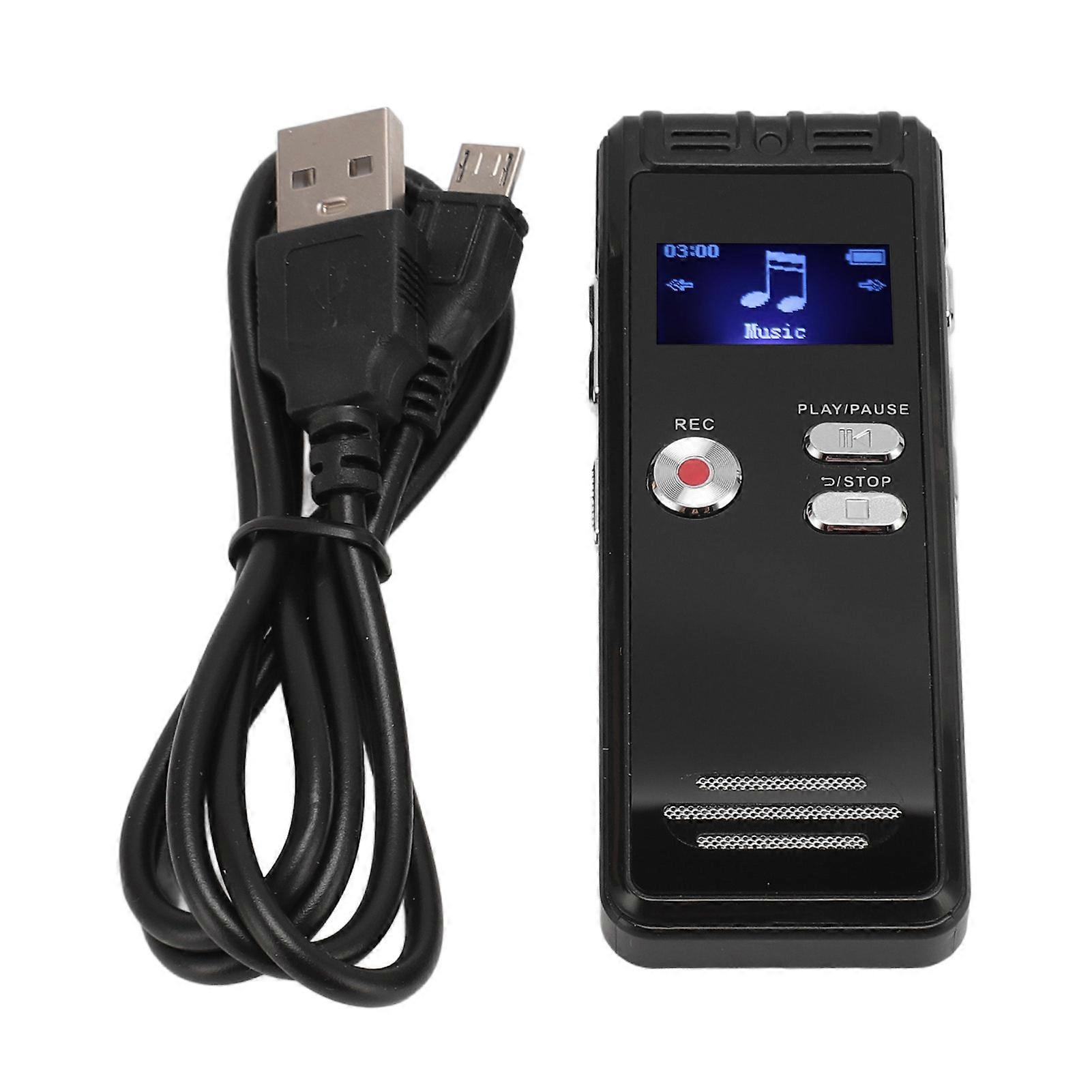 Digital Voice Recorder, MP3 Player, Noise Reduction, 4552 Hours, Voice Activated Recording Device, Sound Recorder with Playback for Windows, 16GB