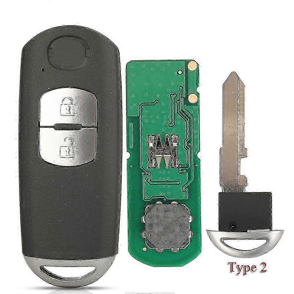 2/3 knappar Smart Key Fob 433MHz Id49 För Mazda Cx-3 Axela Cx-5 Atenza Modell Ske13e-01 Ske13e-02 Bil Fjärrkontroll