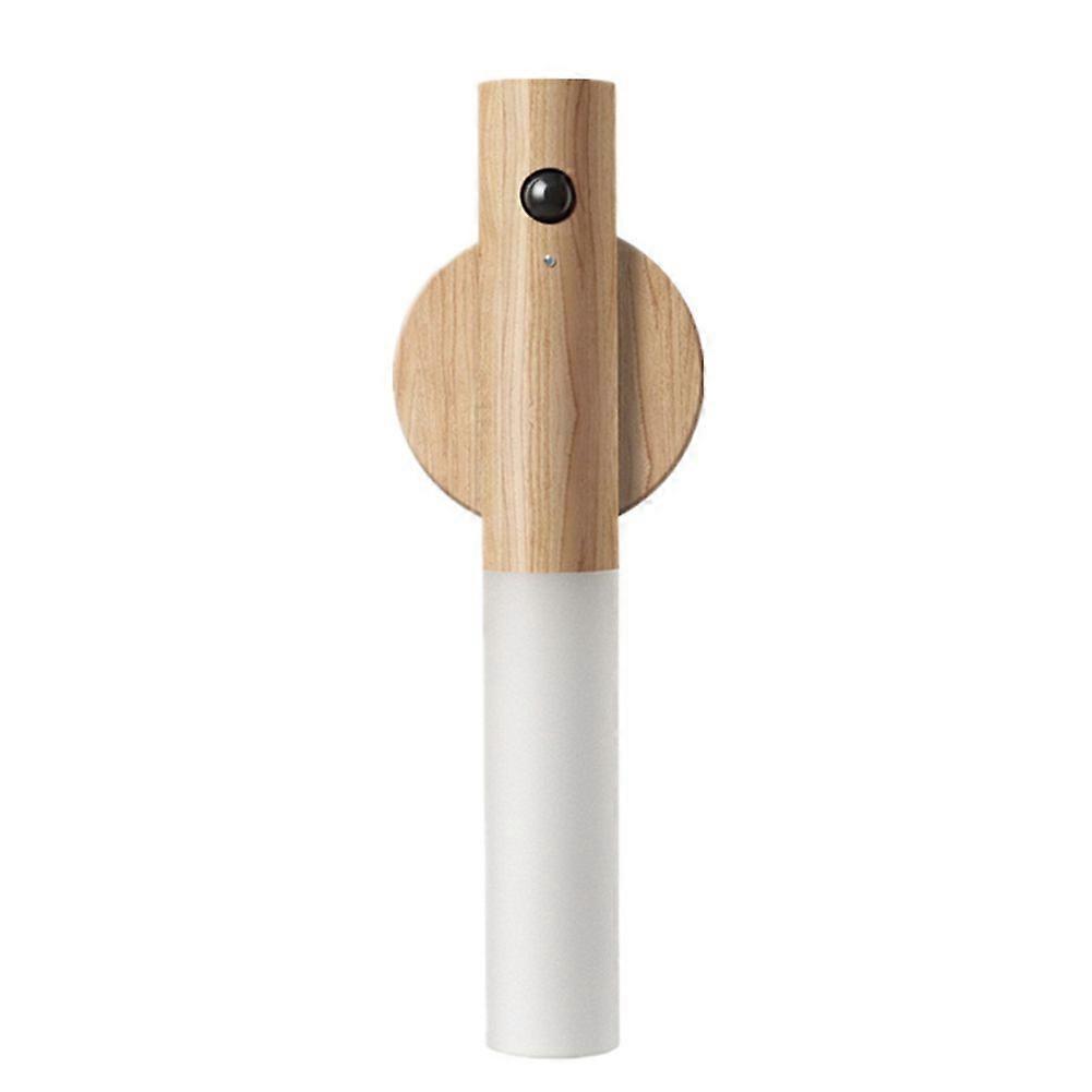Wooden Led Night Light Built In 500 Mah Rechargeable Battery Intelligent Body Sensor Rechargeable Wall Lamp