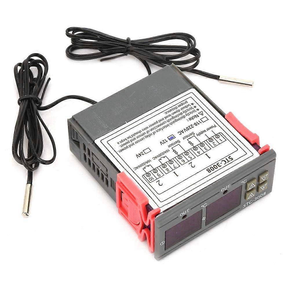 Digital Temperature Controller STC-3008 Thermostat with Probe For Refrigerator Greenhouse Aquarium 12V