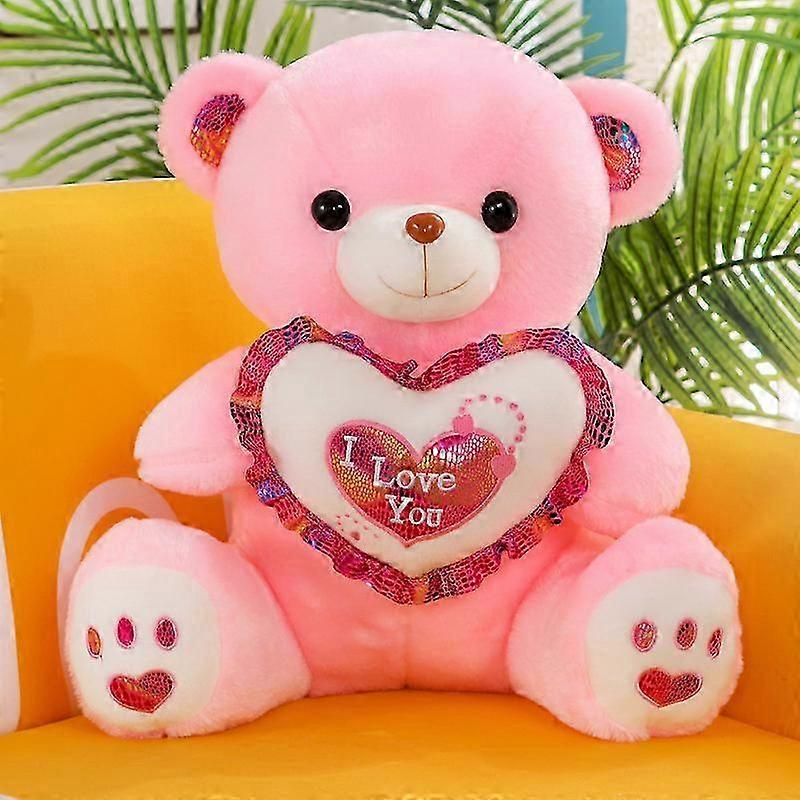 هدايا عيد ميلاد 30 سنتيمتر جميلة الدب أفخم لعبة متوهجة سوبر لينة المحنطة دمية كبيرة للأطفال