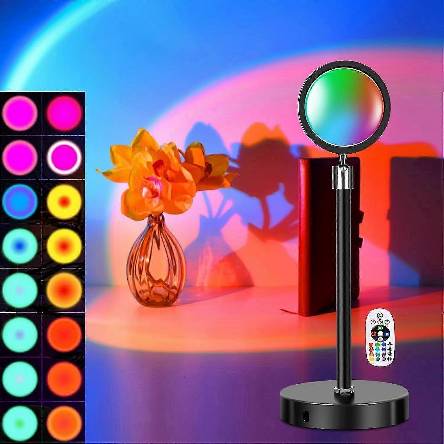 Sunset Lamp, 16 Colors Sunset Projection Lamp with Remote Control, Multiple
