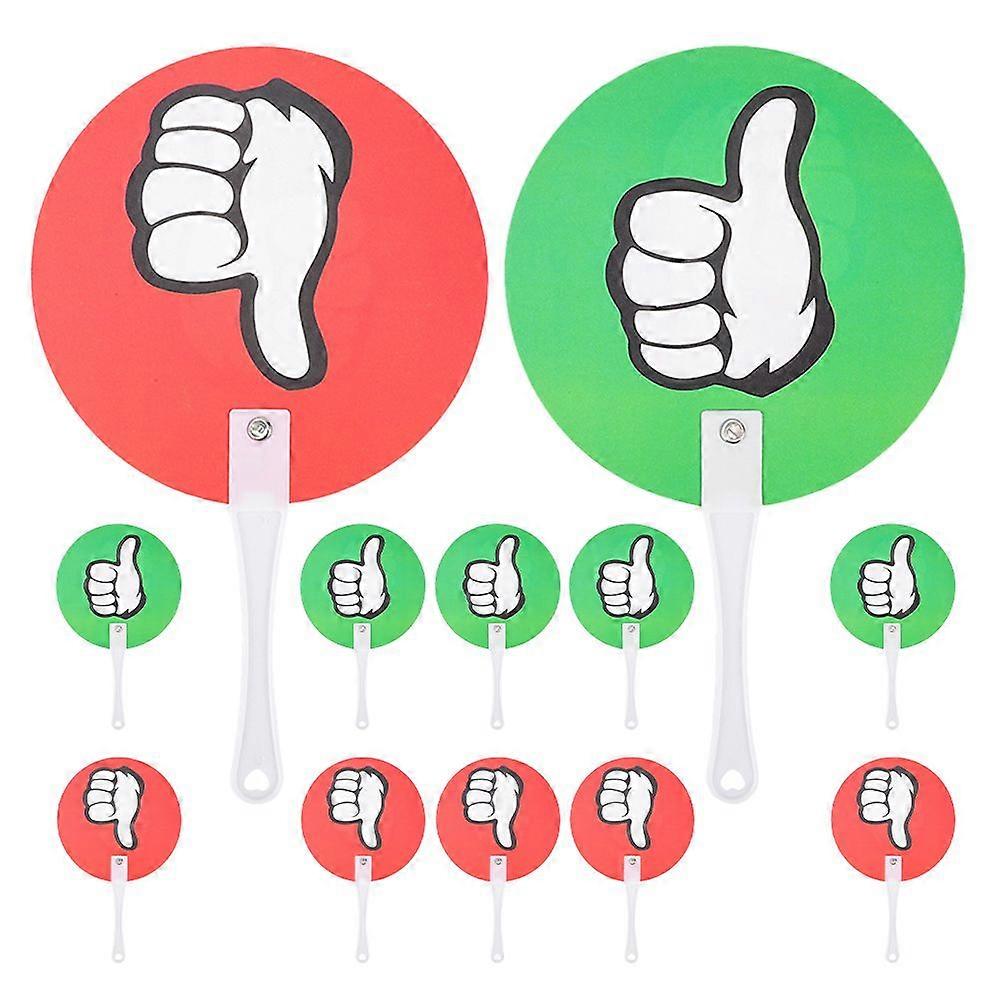 12pcs Handheld Yes No Paddles Classroom Voting Tools True False Green Red Voting Paddle For Teacher Student Interaction Classroom Supplies School Voti