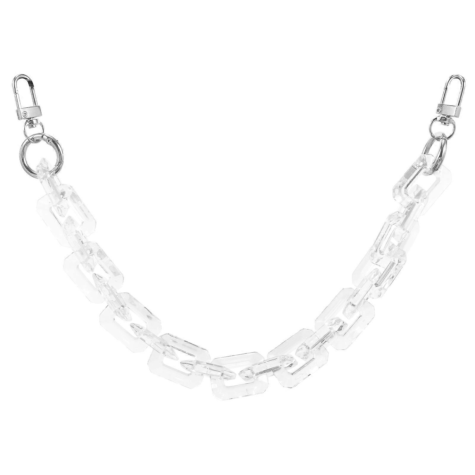 Handbag Chain Strap, Acrylic and Metal Purse Component, Universal Wallet Adornment