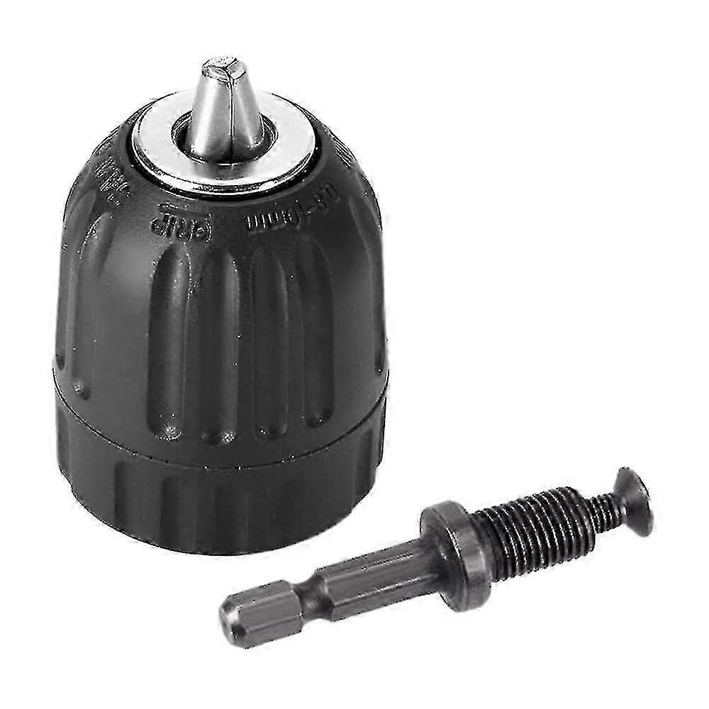 2Pcs 13mm Keyless Drill Chuck Set with Adapter Heavy Duty Hardware Tools