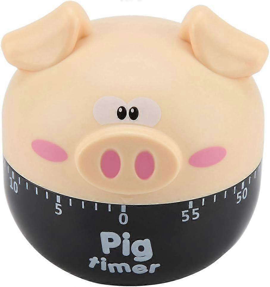 Cute Cartoon Pig Kitchen Timer Mechanical Timers Counters for Kitchen Timing Tool(Beige)