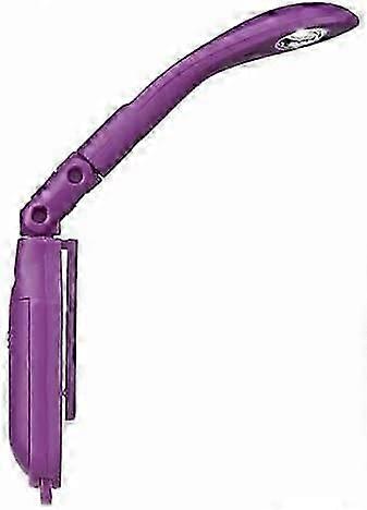 قراءة الكتاب ضوء الليل مرن صغير مشبك LED مع بطاريات متضمنة (أرجواني)