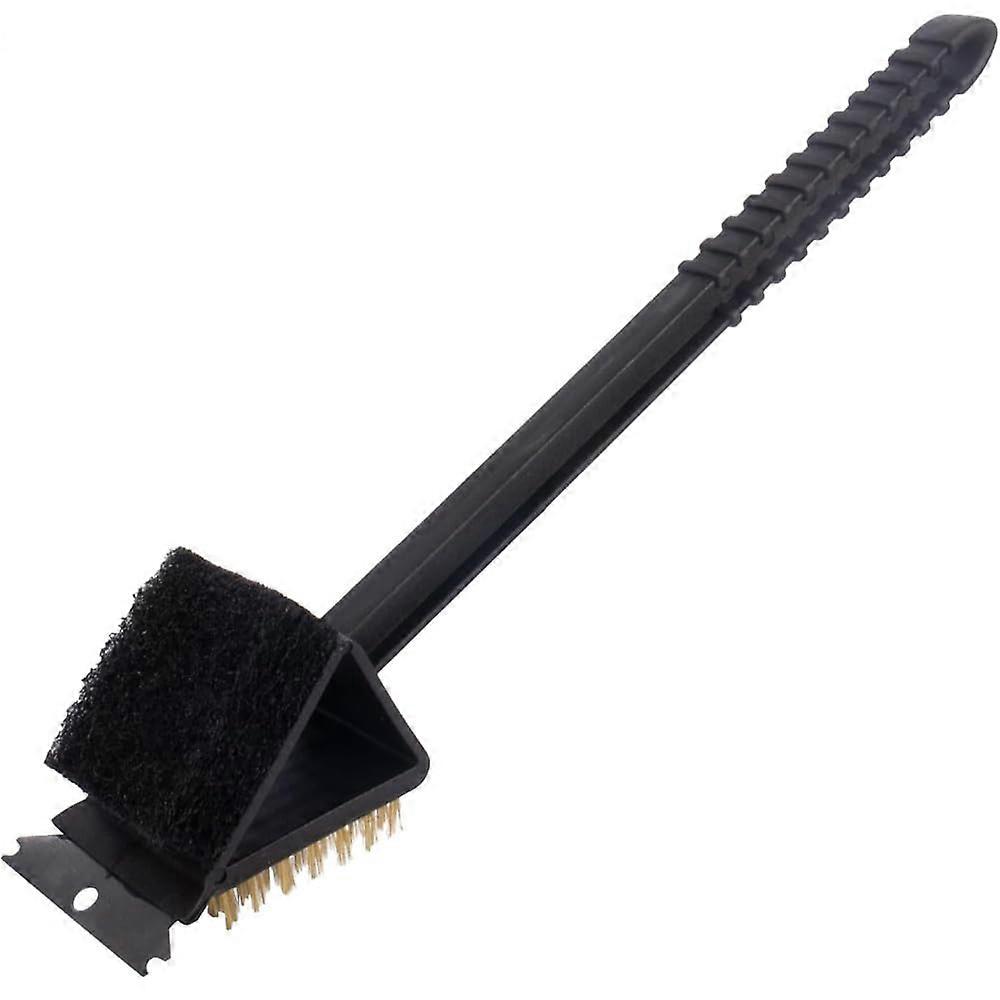 Robust grill wire cleaning brush with scraper – ideal grill and oven cleaner tool Ref: 3118