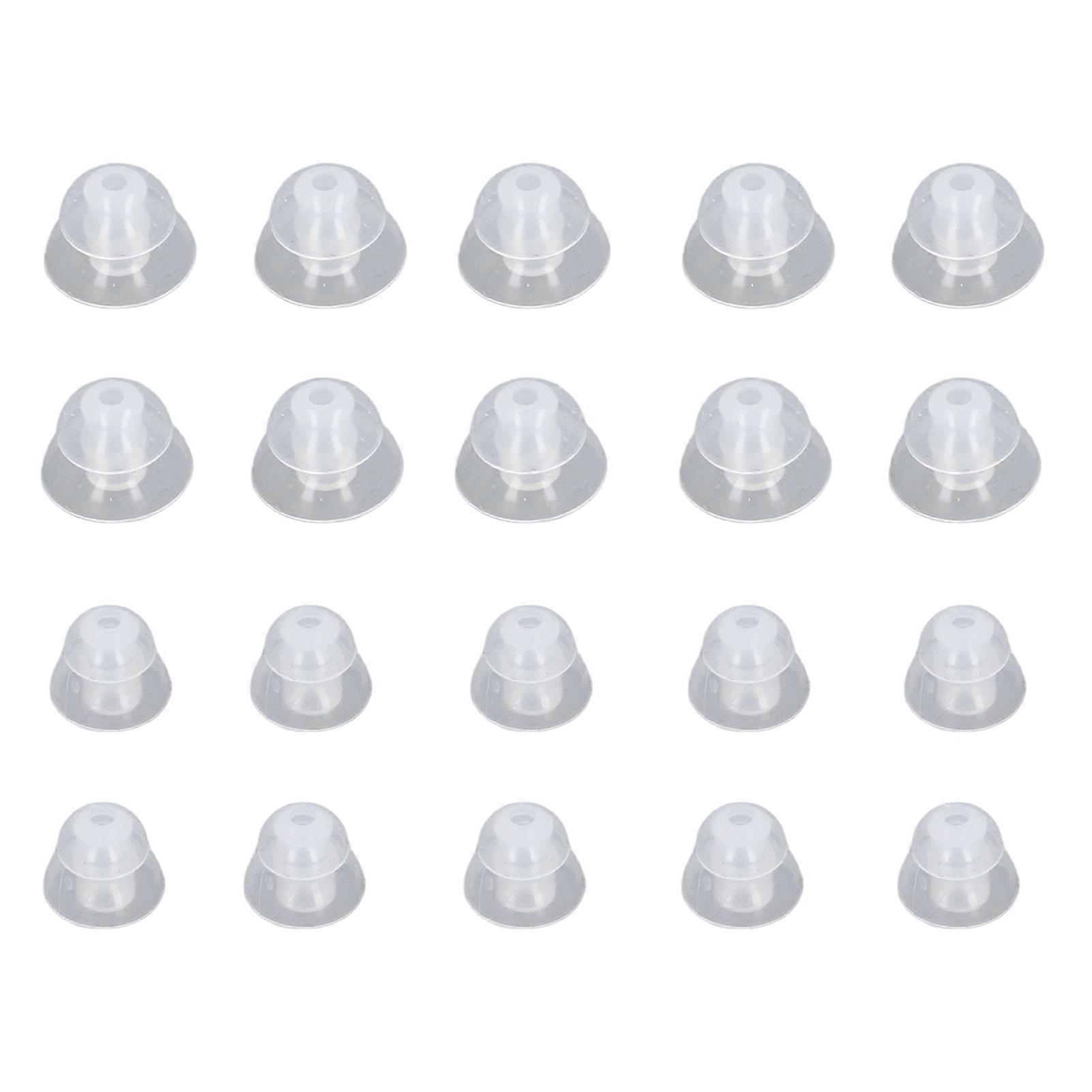 20pcs Silicone Ear Tips for Sound Aids - Soft, Comfortable, Universal Replacement Domes