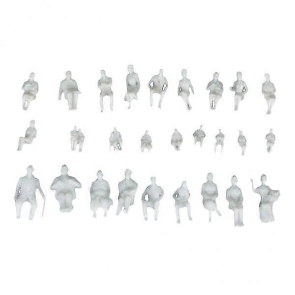 2-4pack Model People Sitting White Figures Train Park Street Layout
