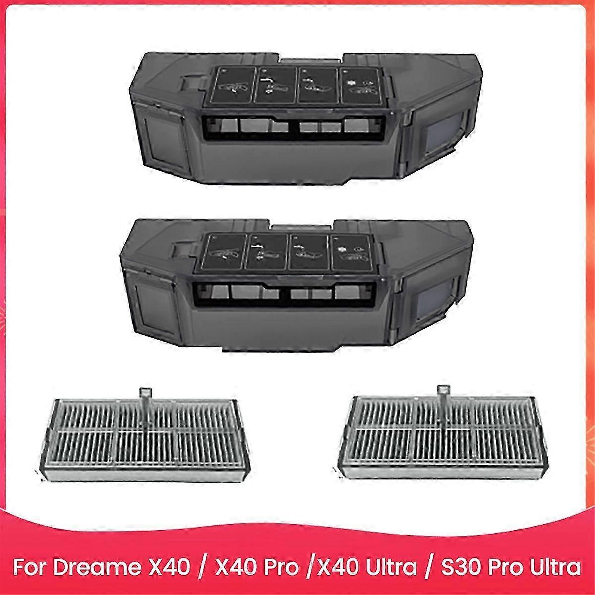 Dust Box with HEPA Filter for Dreame X40 X40 Pro X40 Ultra S30 Pro Robot Vacuum