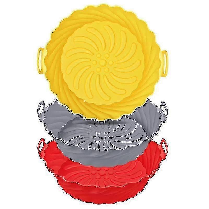 Pot en silicone pour friteuse à air, doublures réutilisables de 8,5 pouces, remplacement du parchemin ininflammable